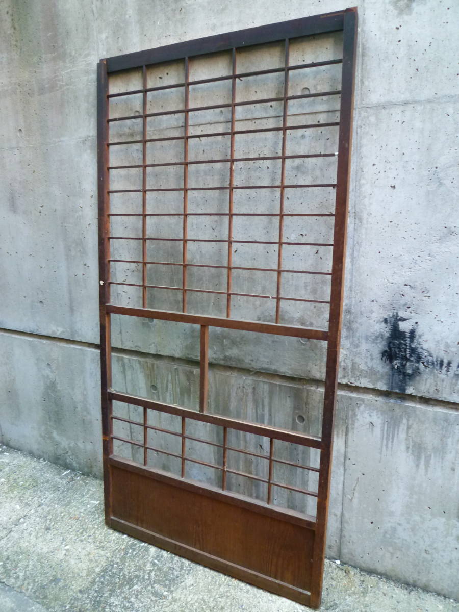 最終値下げ!M7225 建具 レトロガラス障子 透明 1枚 高175cm 横88cm 奥3cm【送り先は会社 事務所 店舗限定】【個人様は西濃運輸局留め】拍卖