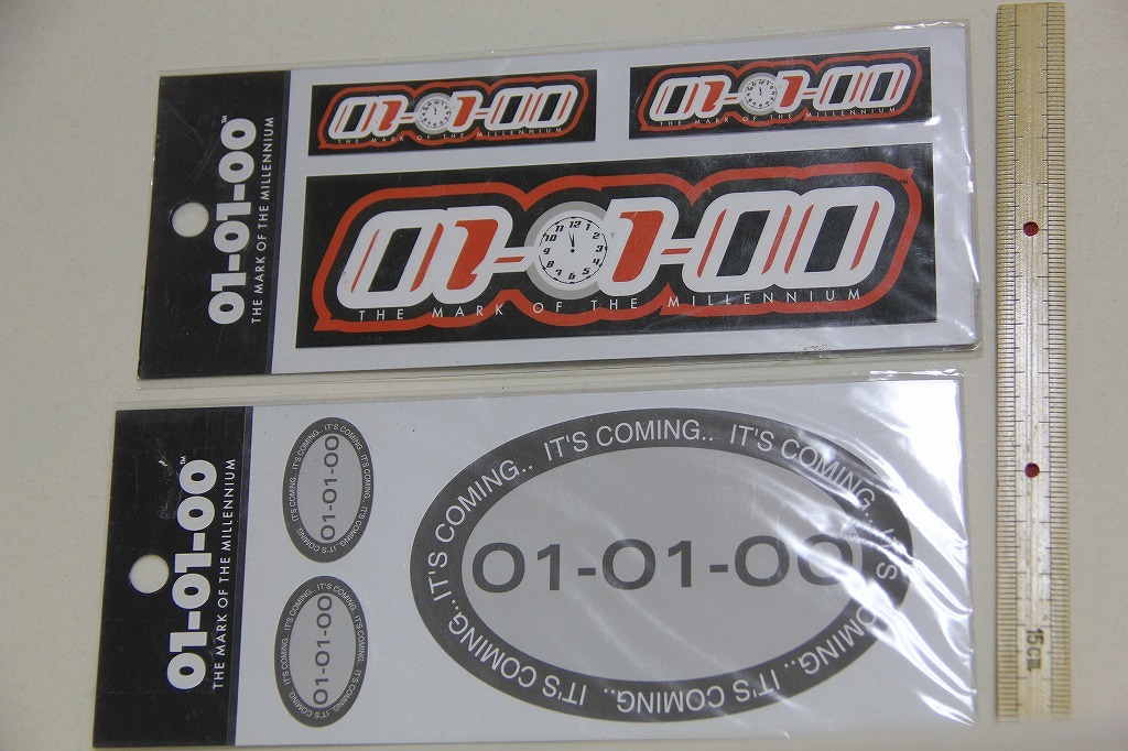 01-01-00 シール 2種類 2000年 検索 ミレニアム 祝い 元旦 元日 グッズ 2000年 1月 1日拍卖