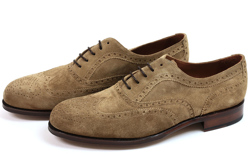 新品-YA172- ヤンコ ウィングチップ タバコスエード 8.5(27.0cm) YANKO拍卖