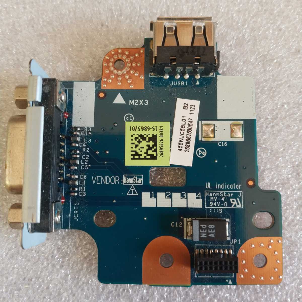 岐阜 即日発送 送料198円 ★ NEC LaVie LL750/E PC-LL750ES1JC 用 D-Sub USB コネクタ基板 ボード LS-6865P ★管 Y007D拍卖