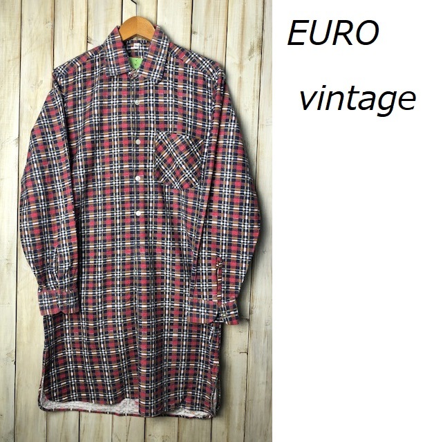 ヨーロッパ古着 ヴィンテージ グランパシャツ グランドファーザーシャツ 39/40 ⑦ ユーロ古着拍卖