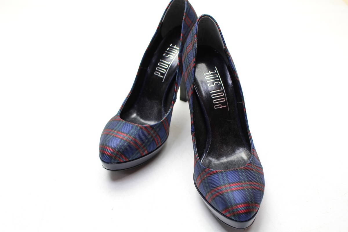 ○送料無料○新品 POOL SIDE 本革生地柄物パンプス 22.5○B21拍卖