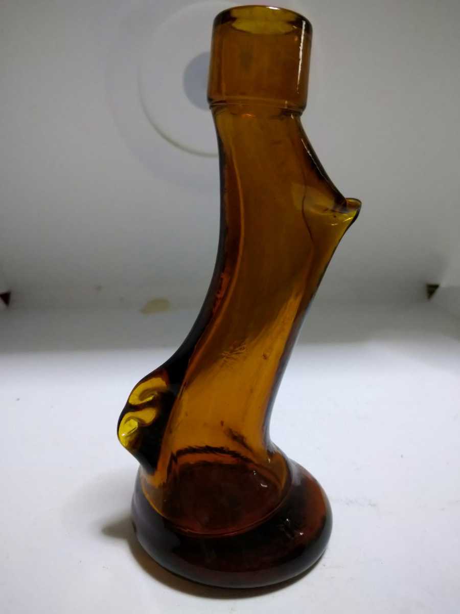 レア!ハンドクラフト!一輪挿し!ガラス製!珍品!デザイン!花瓶!レトロ!雑貨!お洒落!T5拍卖