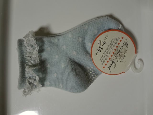新品 Baby's Graceful Girl ベビー 靴下 ソックス ドット柄 9~14cm拍卖