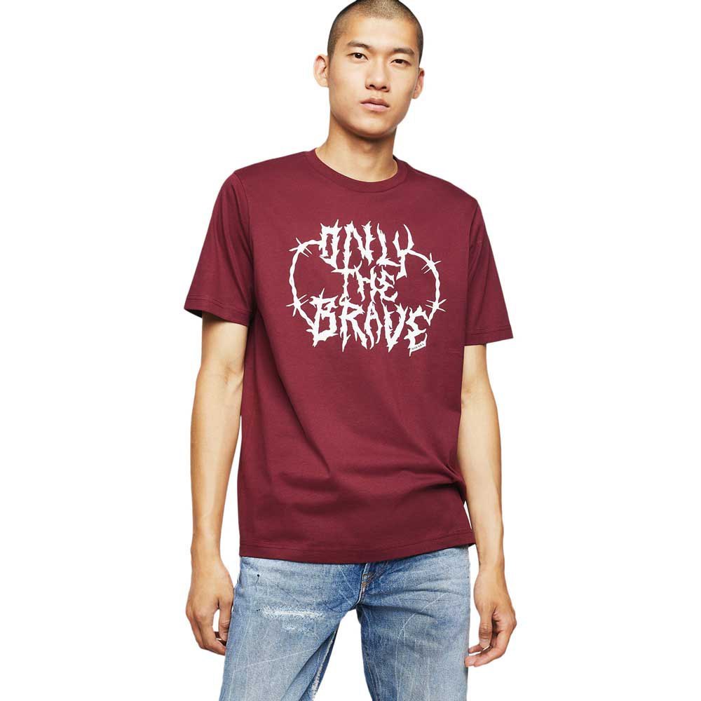 * 1点のみ * 正規品 DIESEL T-JUST-B23 ディーゼル Tシャツ L / Burgundy *拍卖