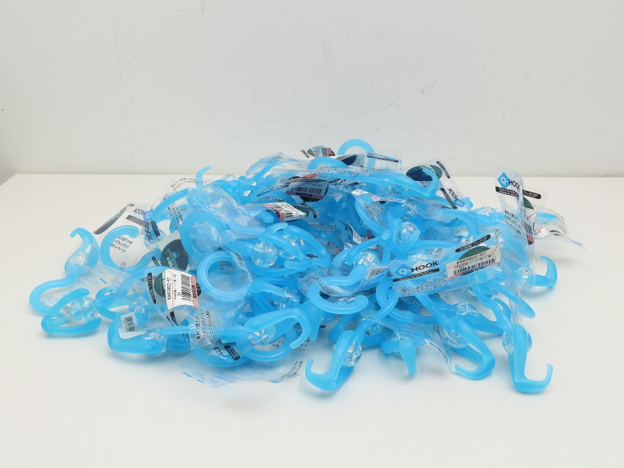 Q-HOOK W回転フック 60個セット(2P×30) ブルー ハンガー 山田化学拍卖