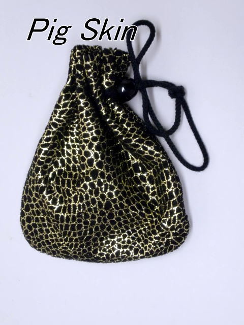 限定 送料無料444-2ピッグスキン捺染の巾着袋拍卖