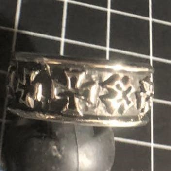 ローリング アイアンクロス★リング★ジャーマンシルバー拍卖