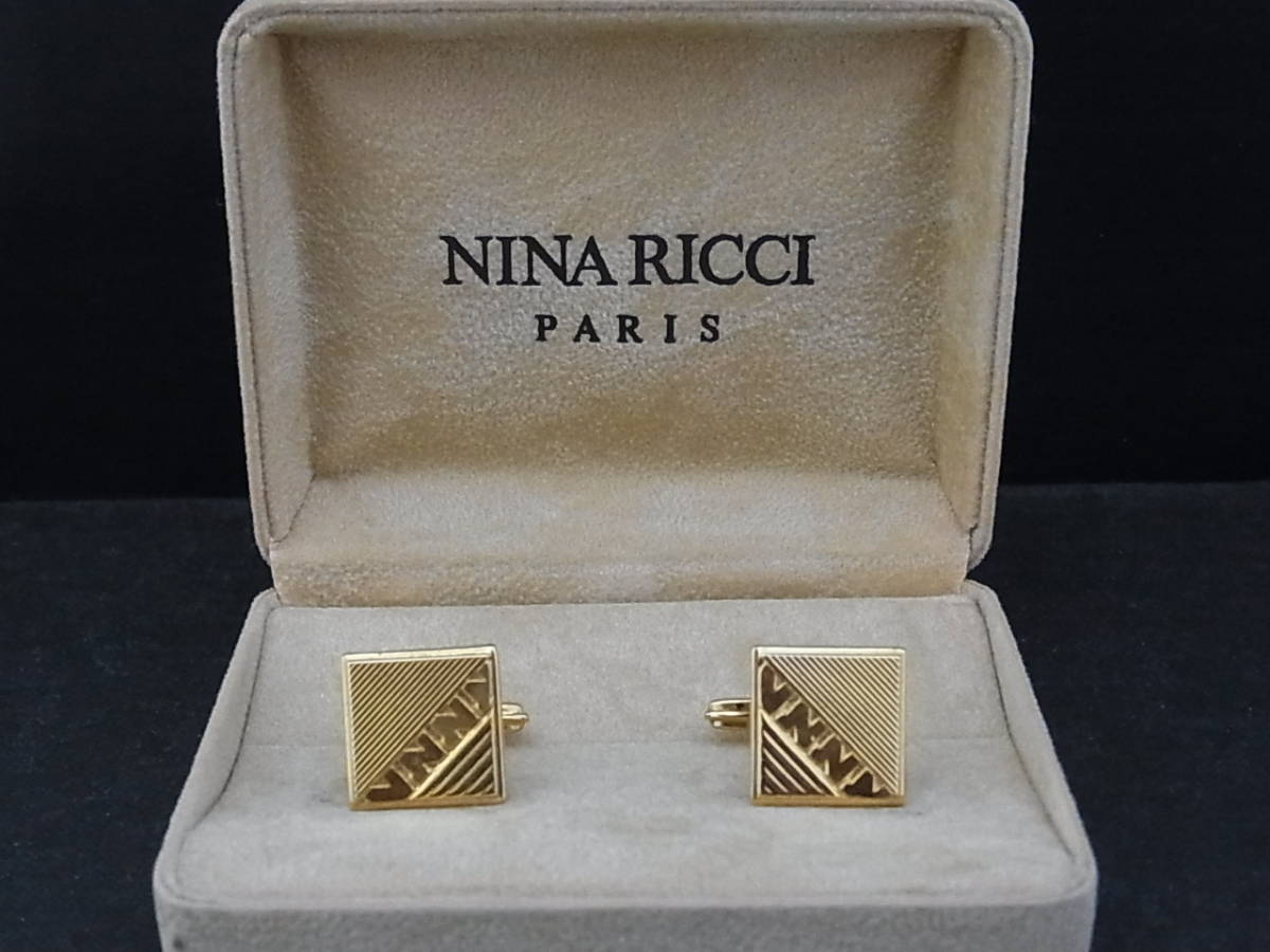 ◎№1276◎■美品■ニナリッチ【ゴールド】■カフス ♪拍卖