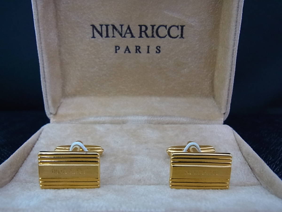 ◎№1387◎■美品■ニナリッチ【ゴールド】■カフス ♪拍卖