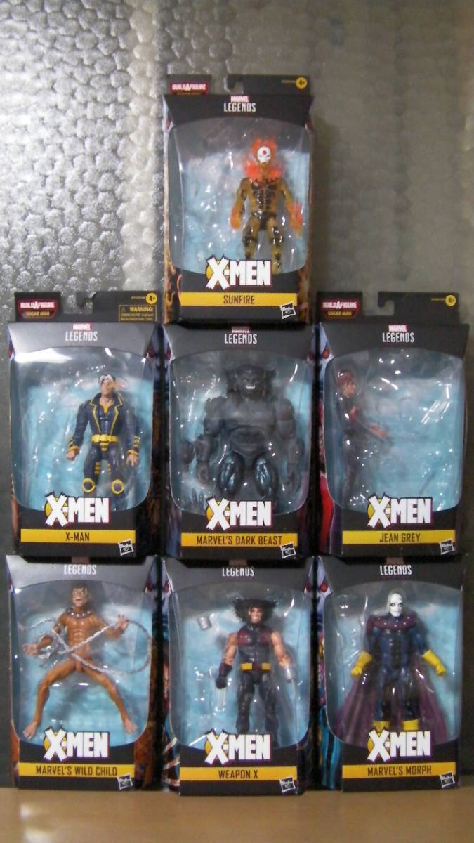 ビルドパーツのみ欠品 未使用 マーベルレジェンド X- MEN ダークビースト サンファイア ネイト・グレイ ジーン・グレイ 等 7種類セット拍卖