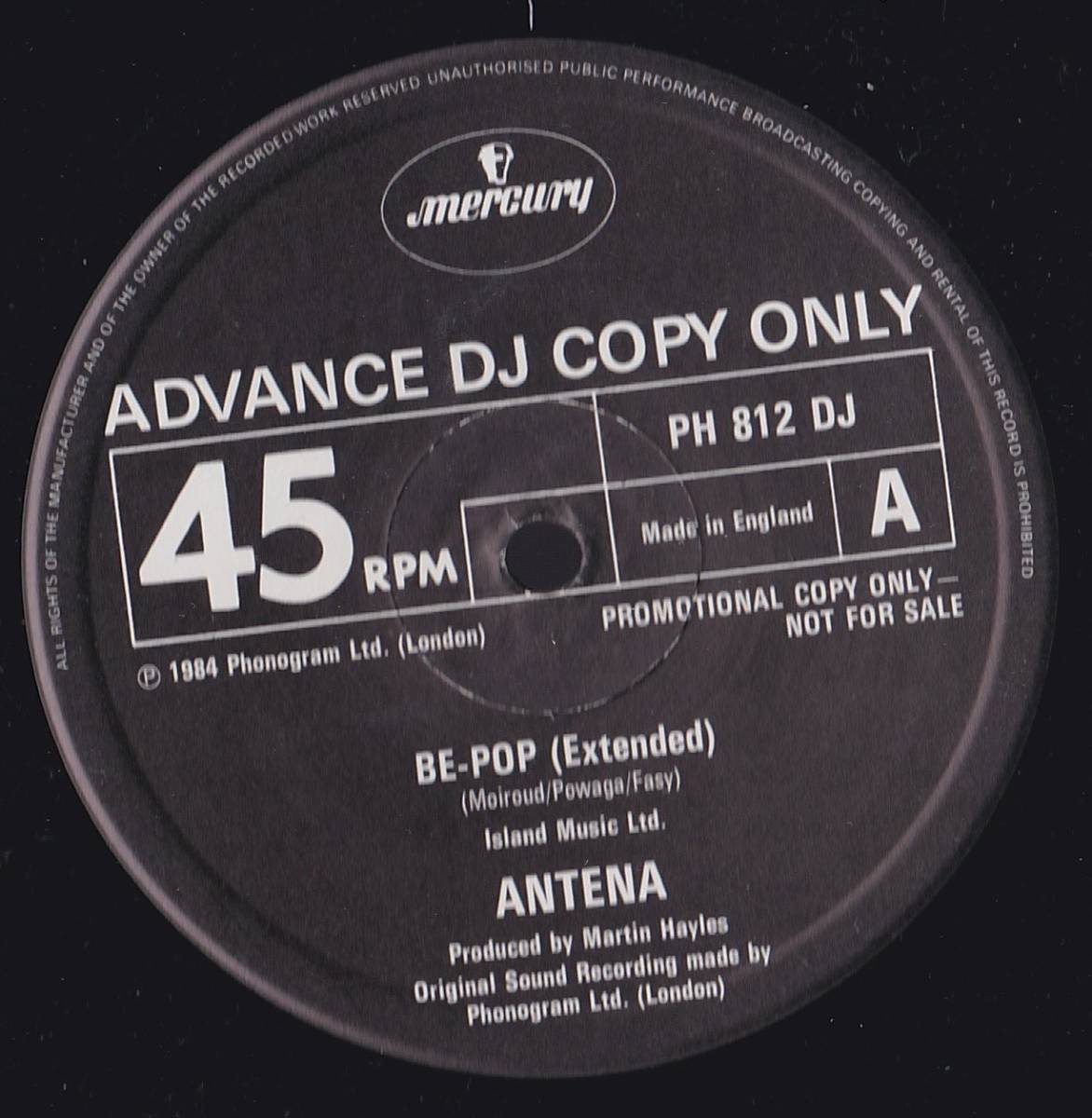 フレンチブギー12inch★ANTENA (ISABELLE ANTENA) / Be-pop / Time to work★Mercury★拍卖