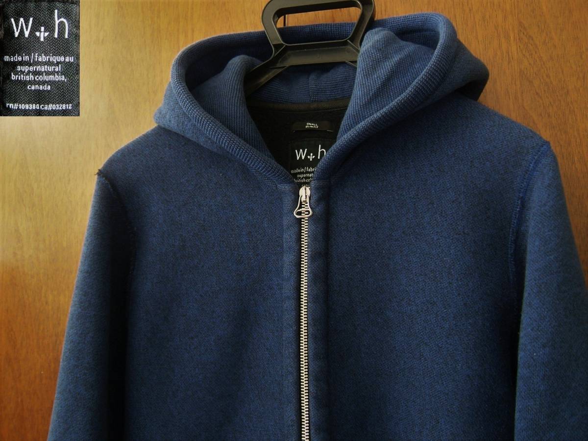 W+H wings+horns フルジップ スウェットパーカー カナダ製 裏起毛 SLIM FIT拍卖