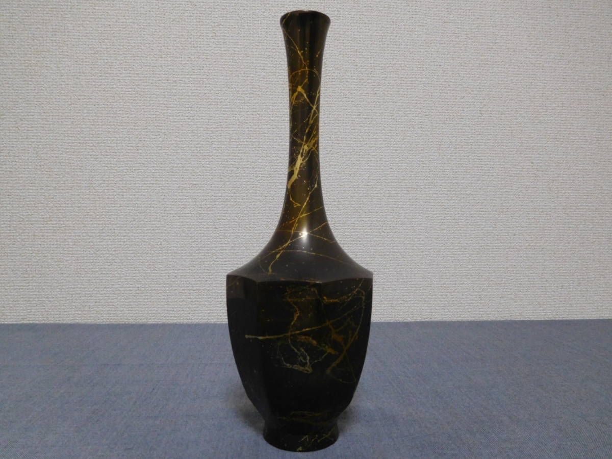 K13-101ふ 花器 花瓶 8角花瓶 銅製 中古 高さ約24.5cm (18-上)拍卖