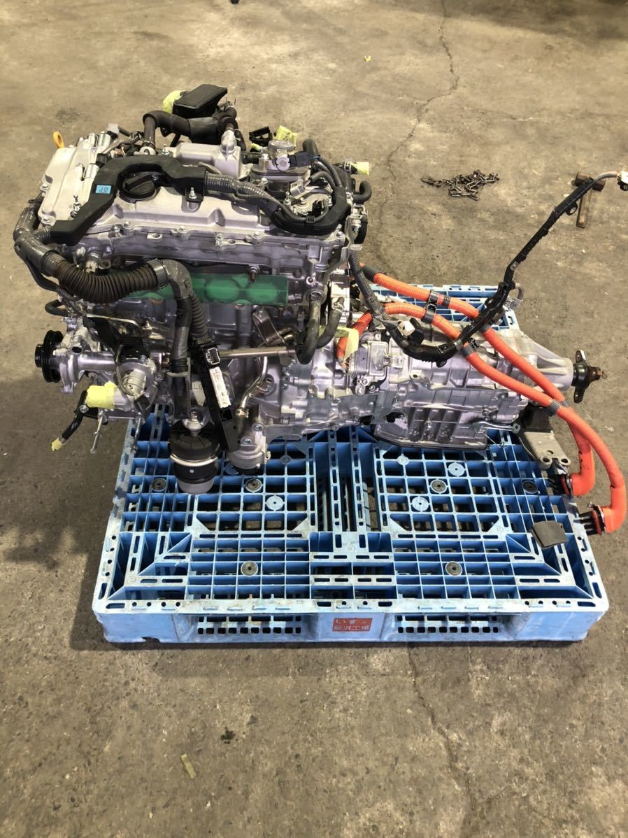 1174:走行少ない! 10200km クラウンハイブリットアスリート AWS210 エンジンASSY ミッション エンジン&トランスミッション拍卖