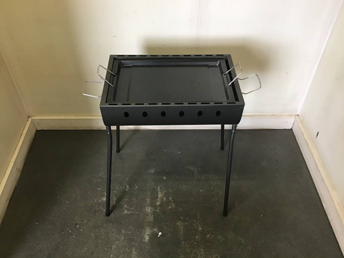 ◆バーベキュー コンロ 網焼き 鉄板焼き 木炭用 BBQ アウトドア 美品 岐阜発 10/25拍卖