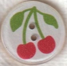 ドイツ さくらんぼボタン・2穴タイプ・チェリー拍卖