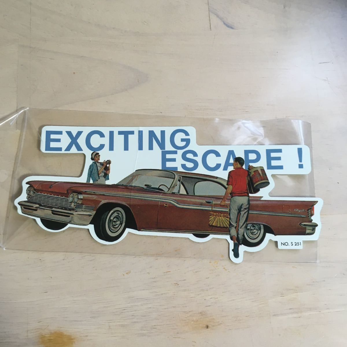 アンティーク ビンテージ EXCITING ESCAPE ステッカー シール (631)拍卖