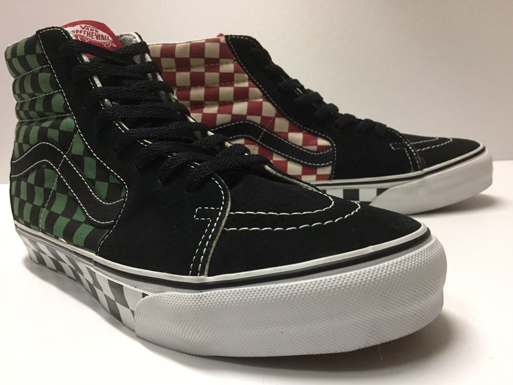 デッド 新品 VANS HI TOP SK8HI バンズ ハイトップ スケートハイ マルチ サイドテープ クレイジー US 9.5 JP 27.5 USA企画拍卖