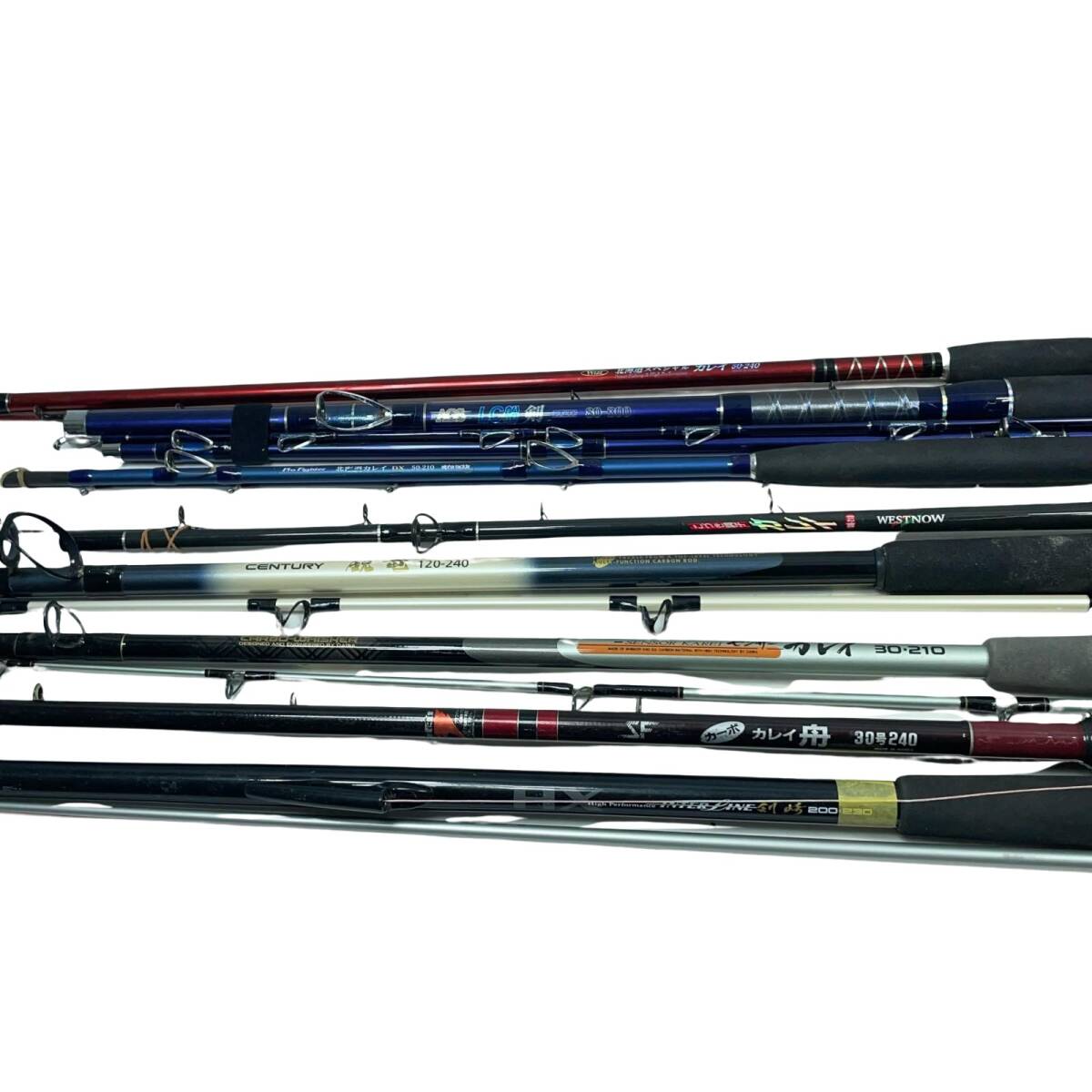 【1円スタート】 alpha tackle アルファタックル 船竿 alpha tackle/DAIWA/OLYMPIC/他 8本セット 全体的に状態が悪い拍卖