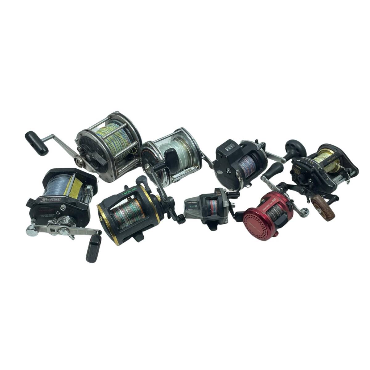 【1円スタート】 両軸リール DAIWA/OLYMPIC/alpha tackle/他 8点セット 全体的に状態が悪い拍卖