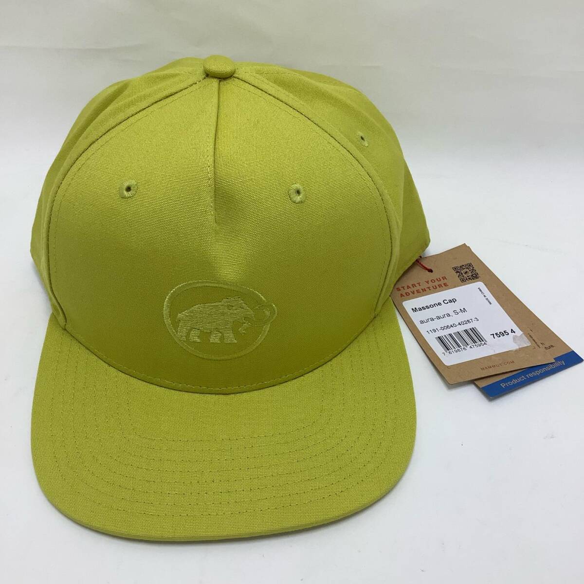 ▲▲【1円スタート】 MAMMUT マムート 1スタ イエロー マッソーネキャップ S/M 1191-00640 新品、未使用拍卖