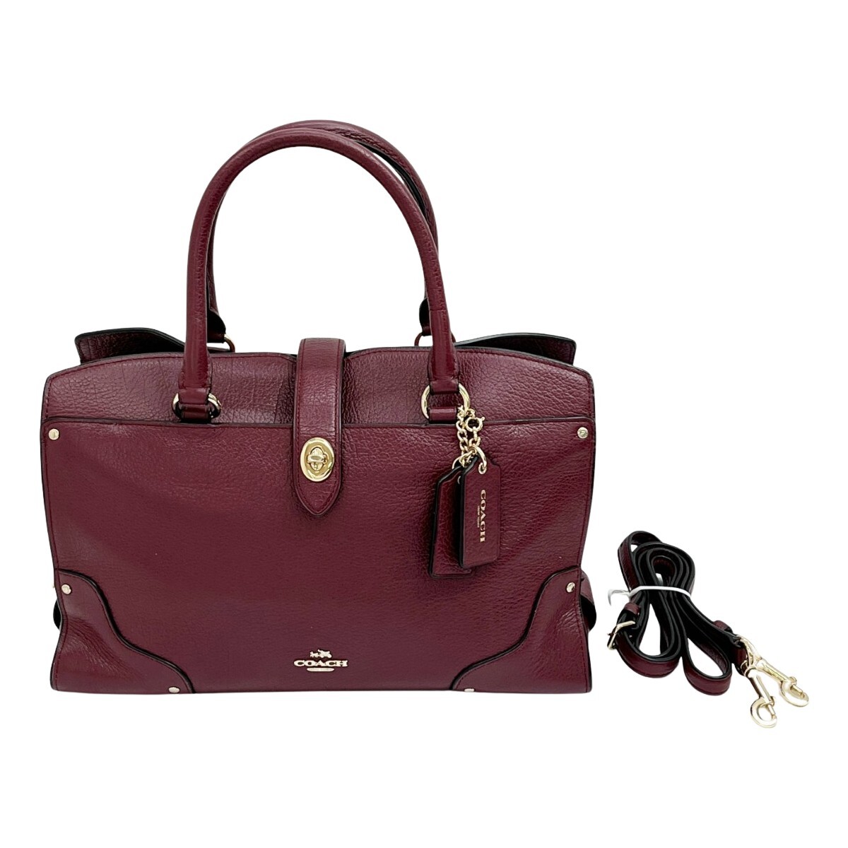 ◆◆【1円スタート】 COACH コーチ 2WAYショルダーバッグ 37575 ワインレッド やや傷や汚れあり拍卖