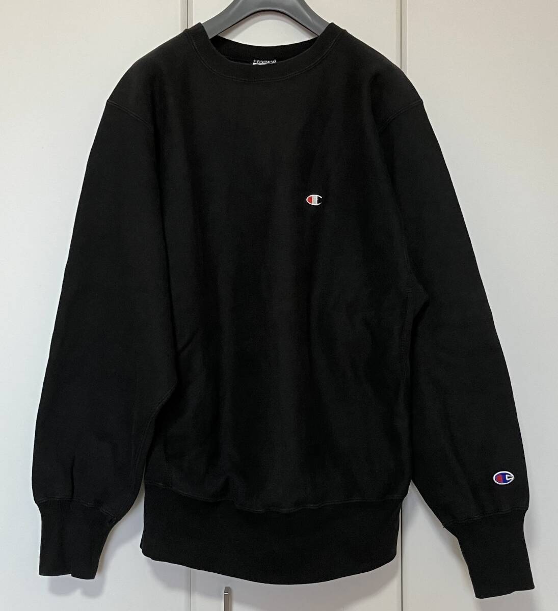 【Mサイズ(実寸L相当)】チャンピオン リバースウィーブ スウェット ブラック 90s 刺繍タグ メキシコ製 champion reverse weave拍卖