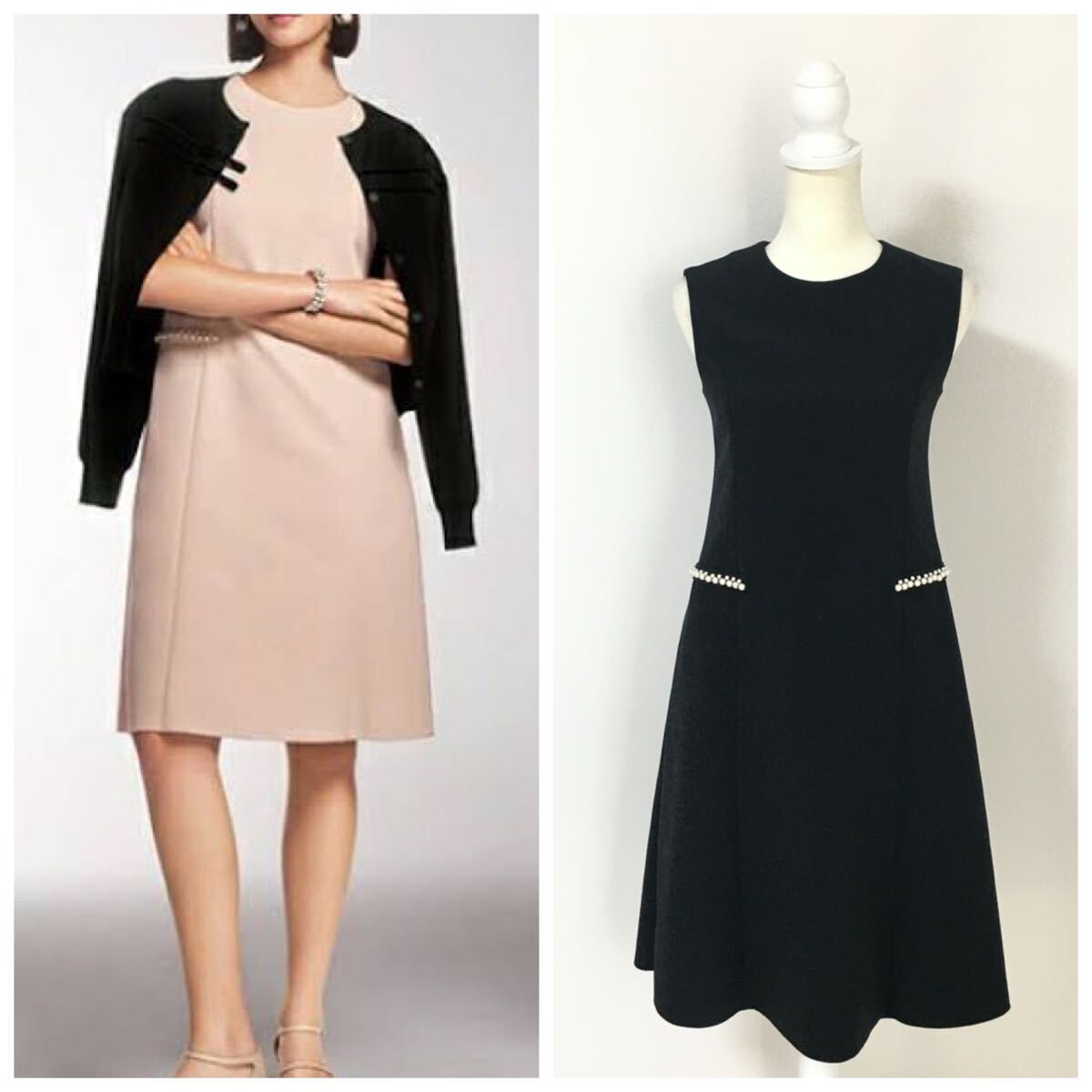 近年美品 FOXEY フォクシー パール マットストレッチ ワンピース 送料無料拍卖