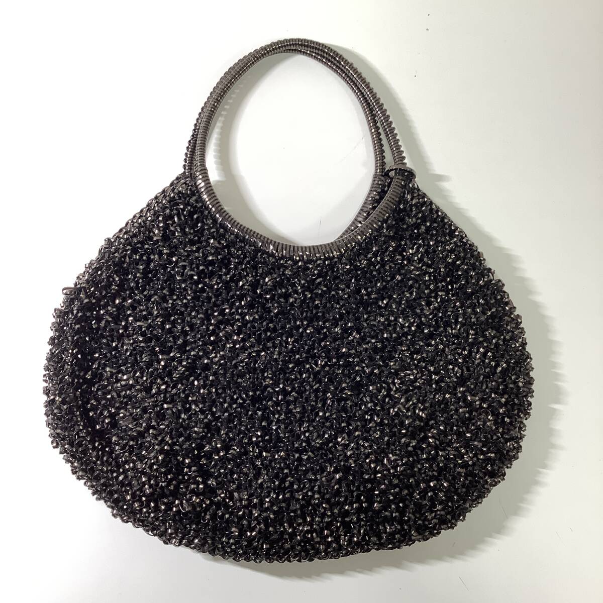 8750◆ アンテプリマ ANTEPRIMA ハンドバッグ ワイヤーバッグ 黒系 暗色系 オシャレ 長期保管品拍卖