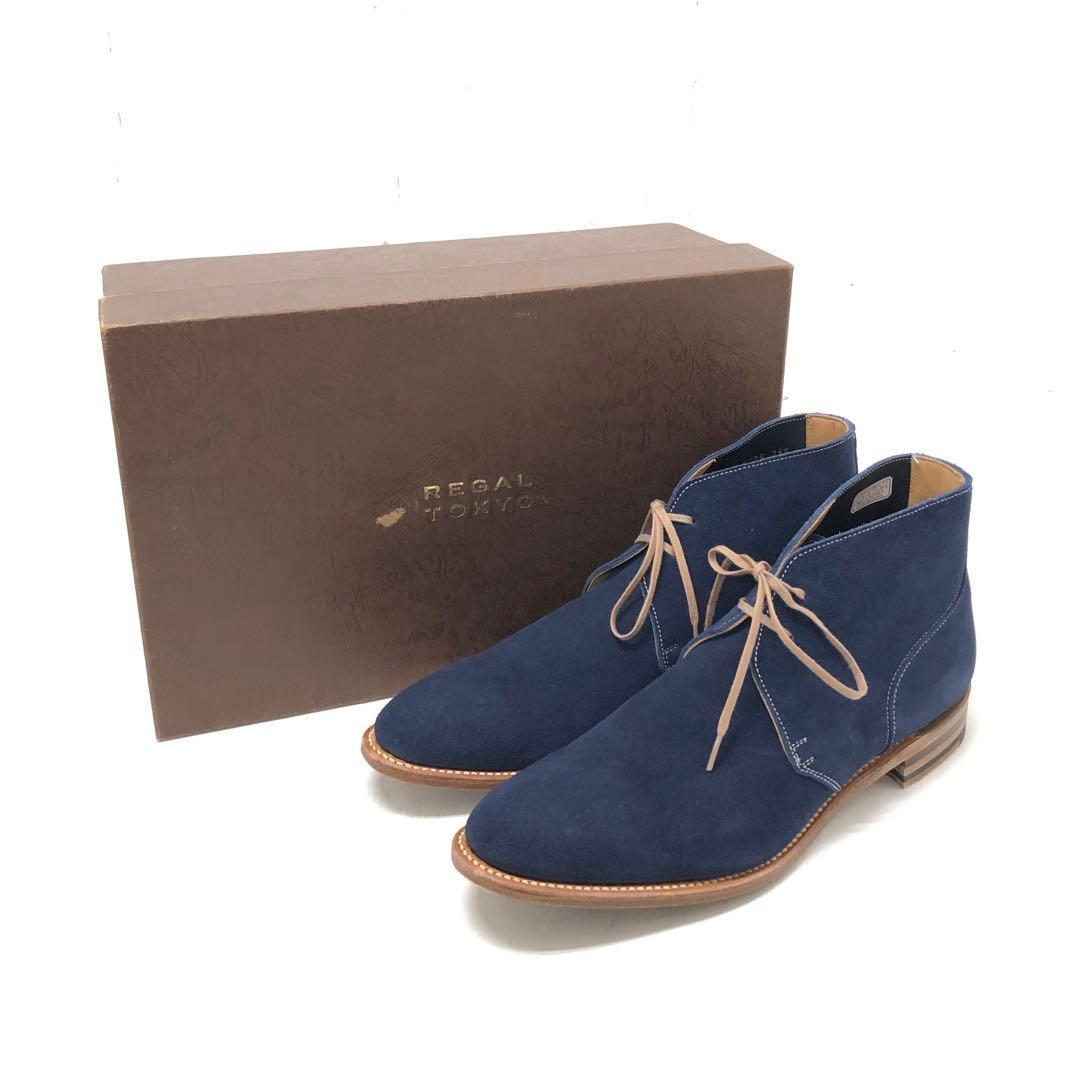 78◆80/REGAL TOKYO スエード チャッカブーツ 40DR サイズ:25.5cm 112613拍卖