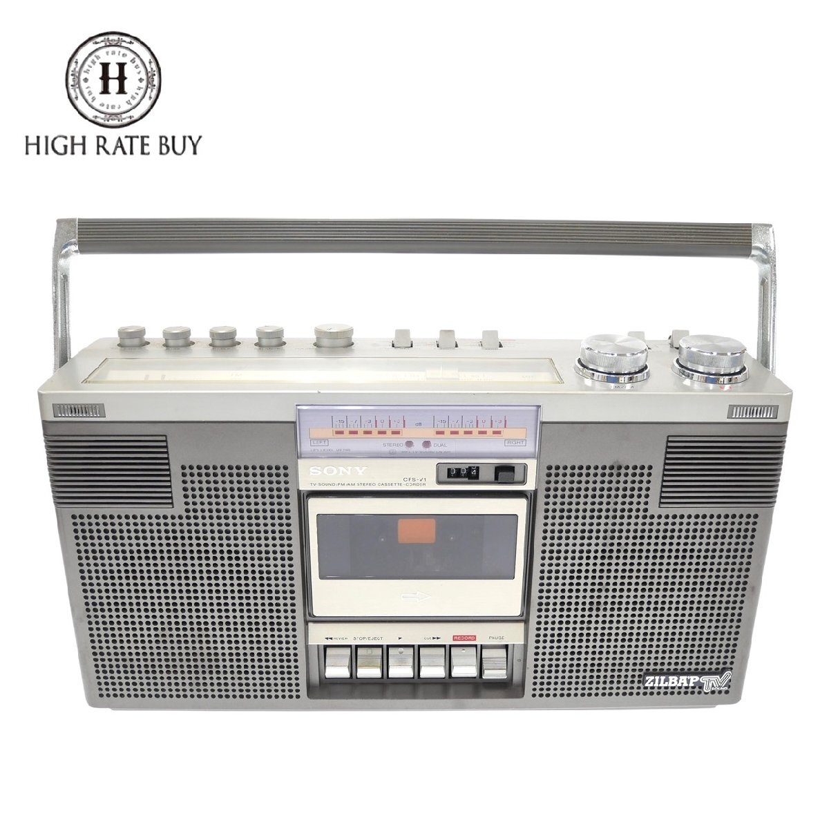 1円スタート SONY ソニー ステレオカセットレコーダー CFS-V1 ZILBAP ラジカセ レトロ アンティーク オーディオ機器 通電確認済み拍卖