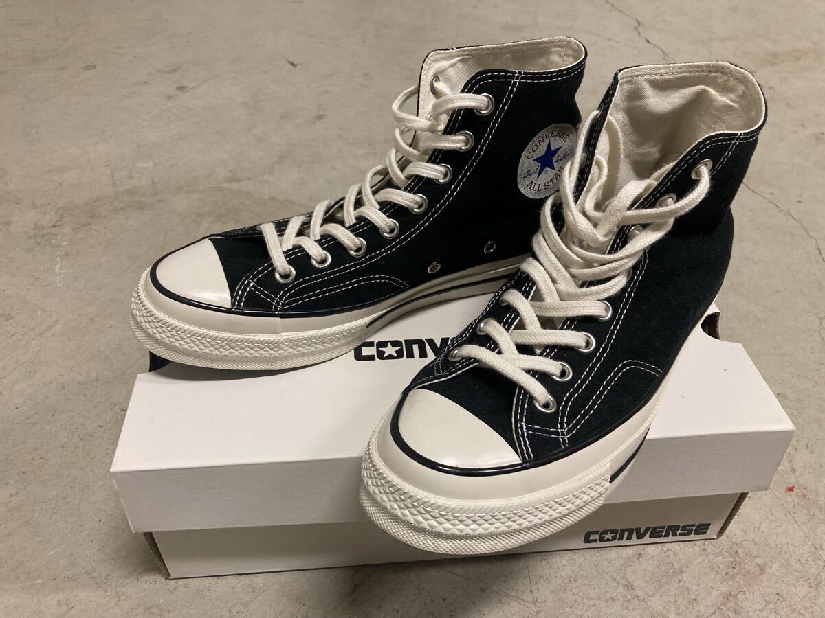 美品 コンバース オールスター lgcy ハイ 黒 27cm CONVERSE チャックテイラー CT70 ハイカット HI ブラック レガシー拍卖