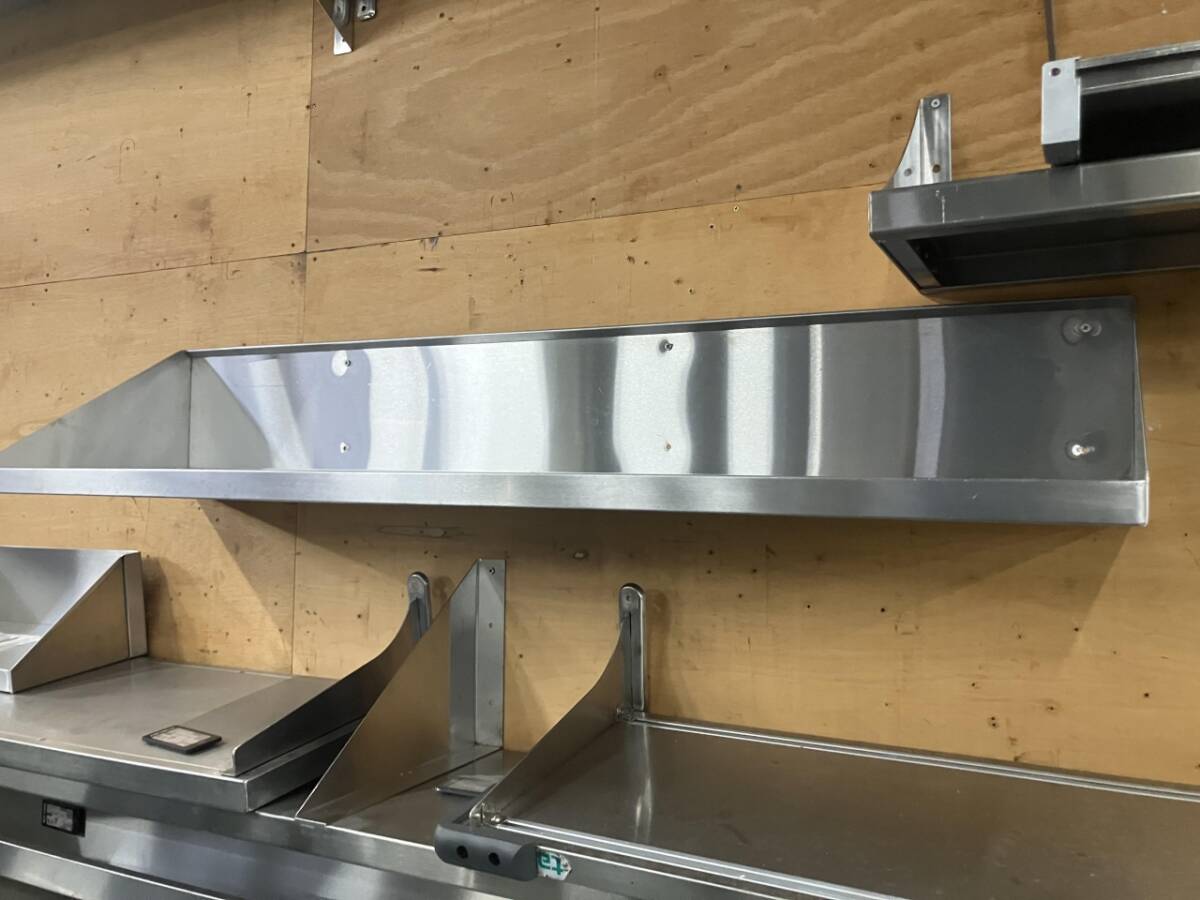 平棚 1200×300 厨房 業務用 食器 調理器具 収納棚 壁面 壁付け ステンレス 店舗 お店 厨房機器 作業機器 飲食店 120230拍卖