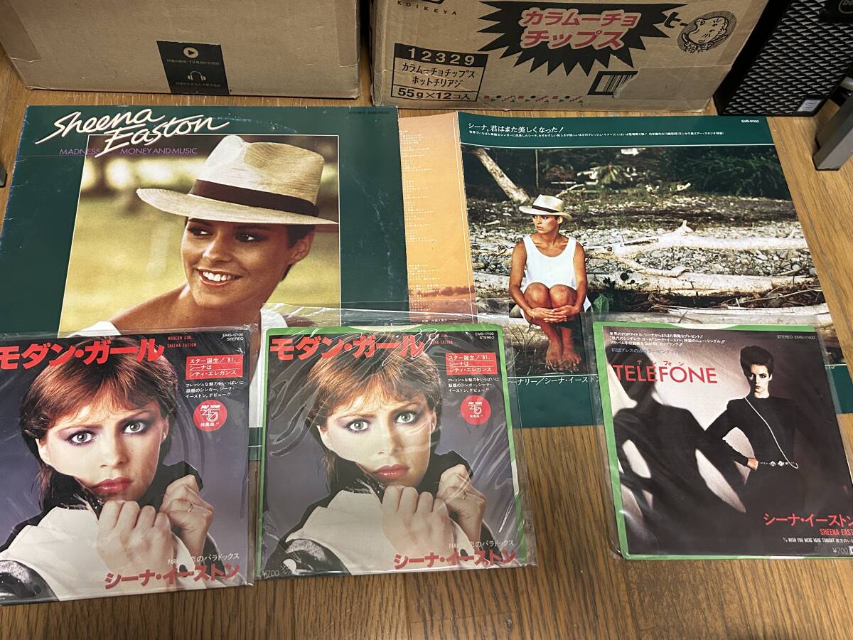 ★即決落札★シーナ・イーストンLP盤「マシー・ナリー」13曲/定価\2800+EP盤「モダン・ガール(初回盤&通常盤)」「テレフォン」各定価\700拍卖