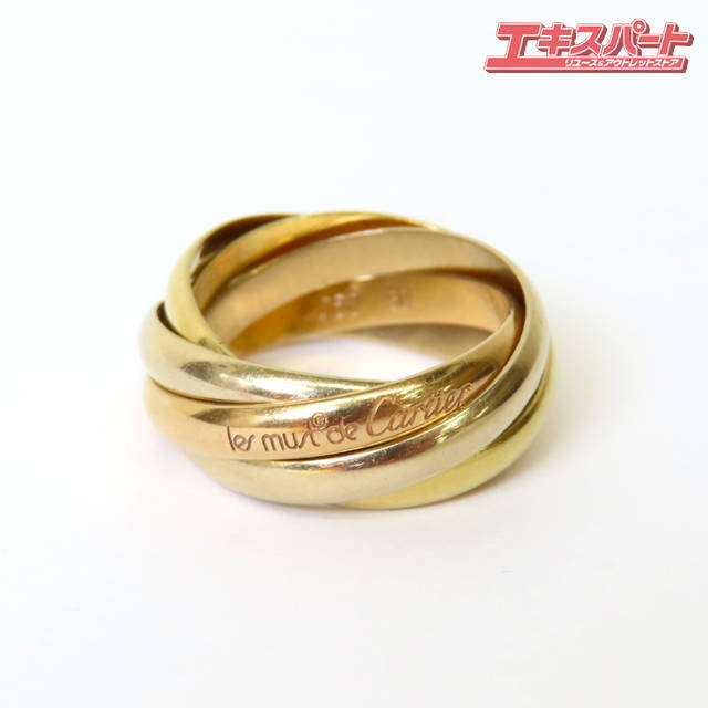 Cartier カルティエ トリニティ 5連リング 750 K18 50 10号 ミスマ店拍卖