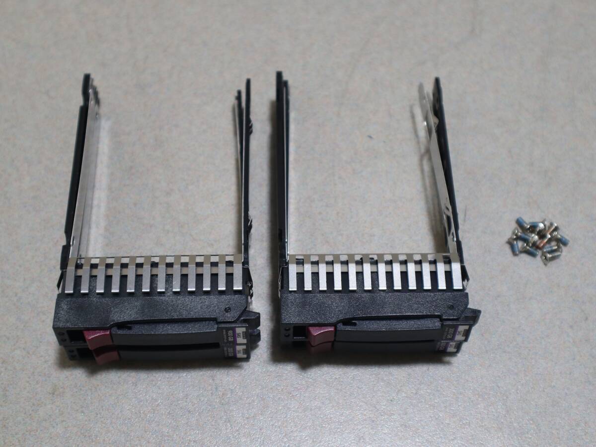 A0856 (10) P 4個 HP ハードディスク HDD マウンタ 2.5インチ用 730705-001 / 873371-001 G5 G6 G7 DL380 DL360 DL580 等 ネジ付き 中古品拍卖