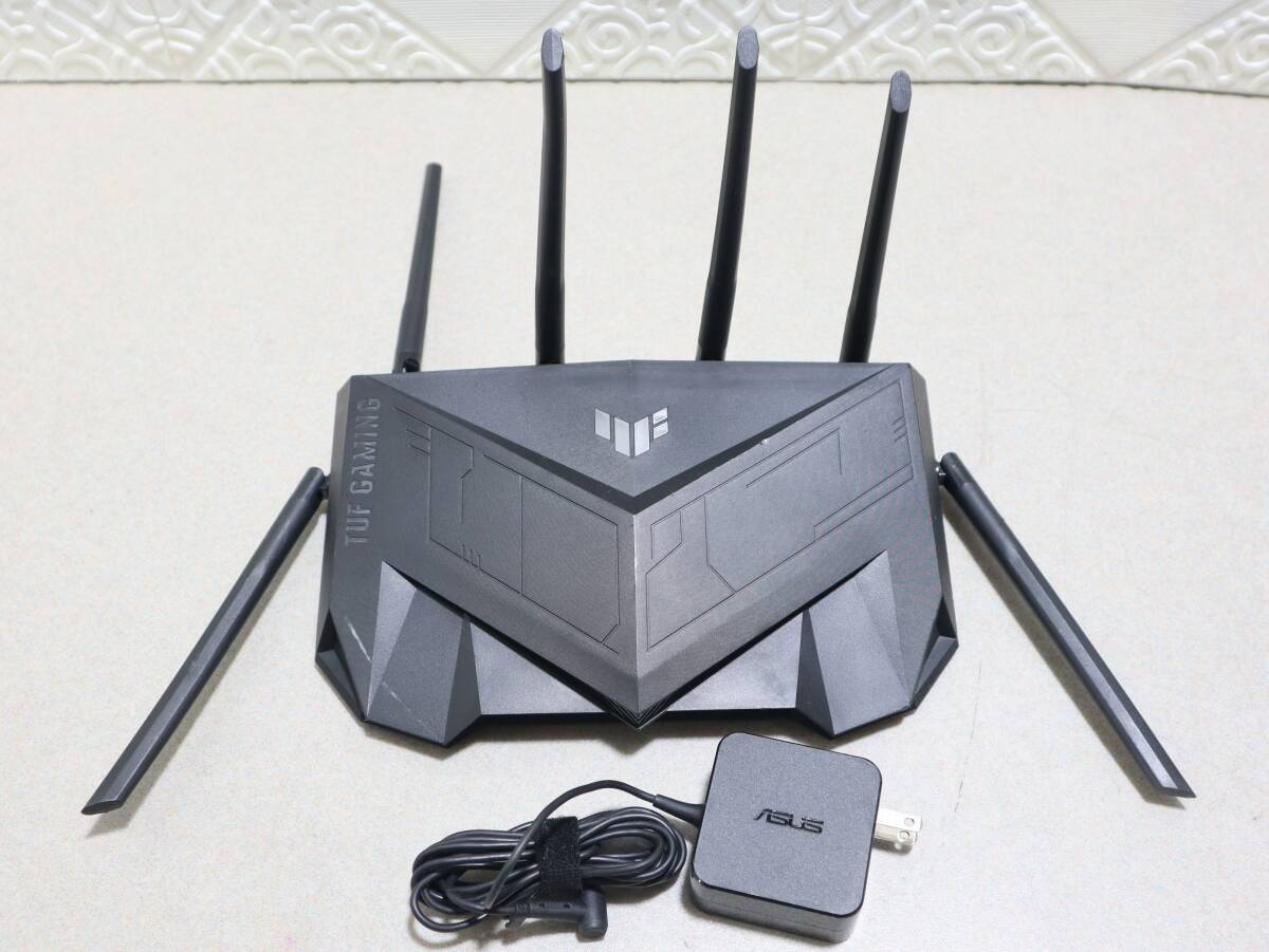 A0882 P ASUS TUF Gaming AX5400 デュアルバンド Wi-Fi6 無線LAN ルーター ゲーミング向け 12V 2.5A 電源アダプター付 動作良好 中古美品拍卖