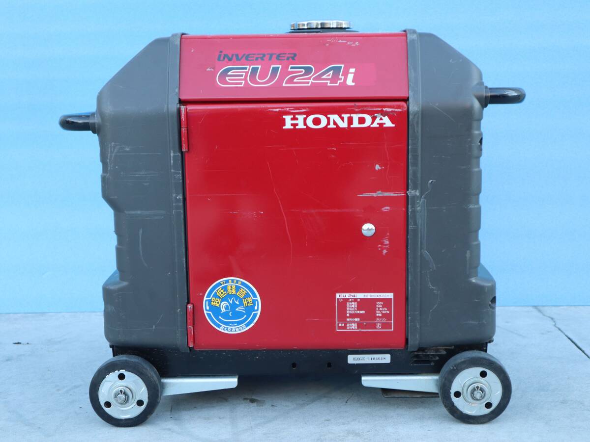A0922 P ホンダ インバーター発電機 EU24i 100V 2.4kVA 防音型 ガソリン エンジン式 ポータブル電源 発電機 工具 動作良好 中古品拍卖