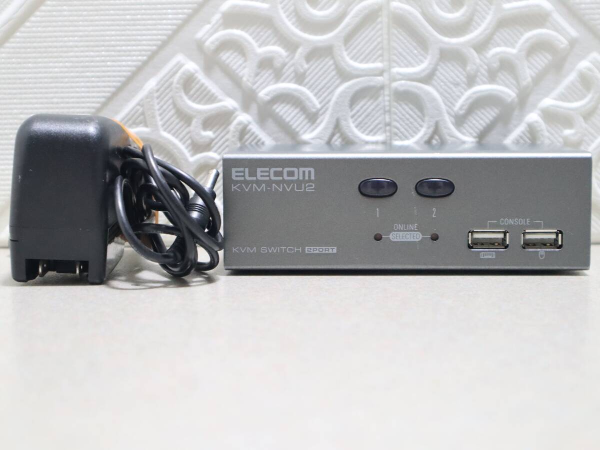 A0930 & ELECOM エレコム KVM-NVU2 USB対応自動パソコン切替器 通電確認済拍卖