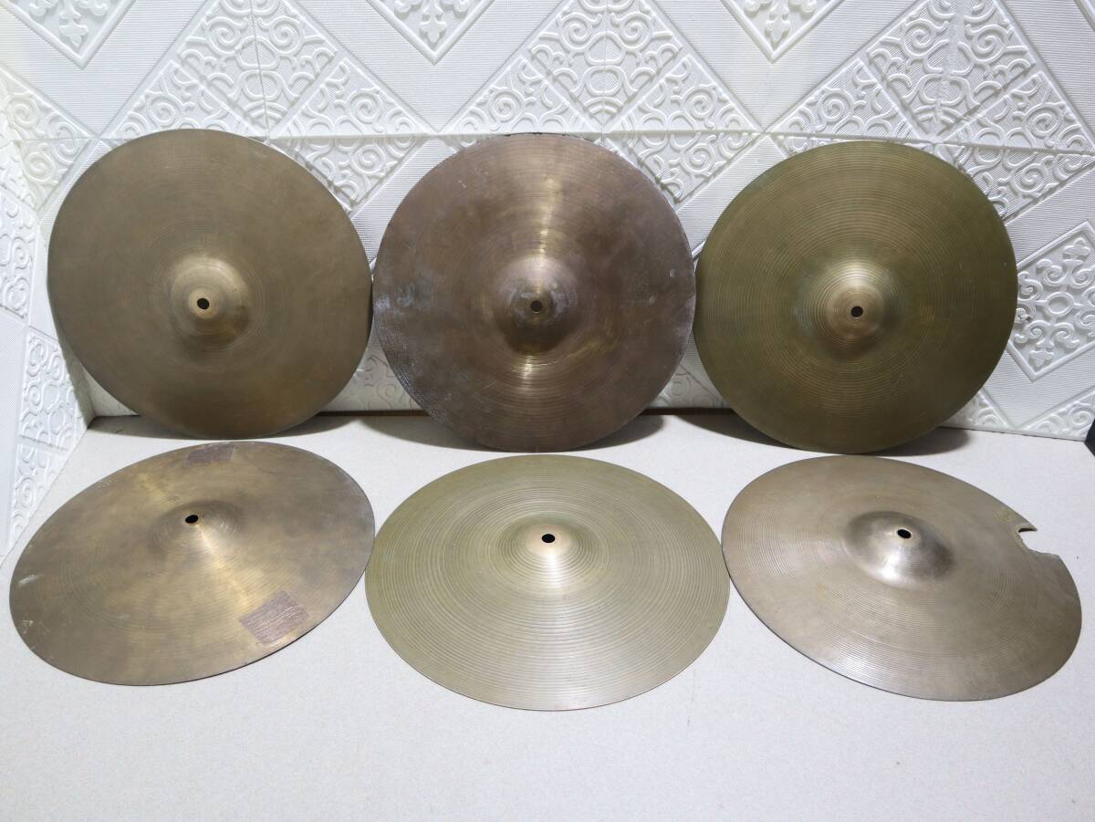 A0971 P 6個セット ジルジャン Zildjian A New Beat Bottom Hi-Hat 14インチ 約36cm ドラム シンバル 中古 現状品 打楽器拍卖