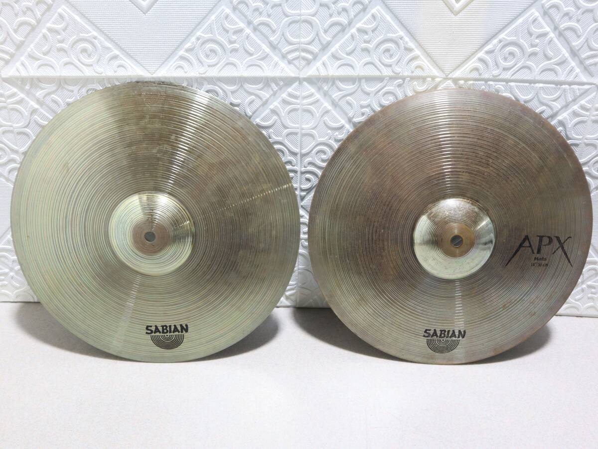 A0976 P 2枚セット SABIAN セイビアン APX ハイハット シンバル トップ&ボトム 14インチ(36cm) 中古品拍卖