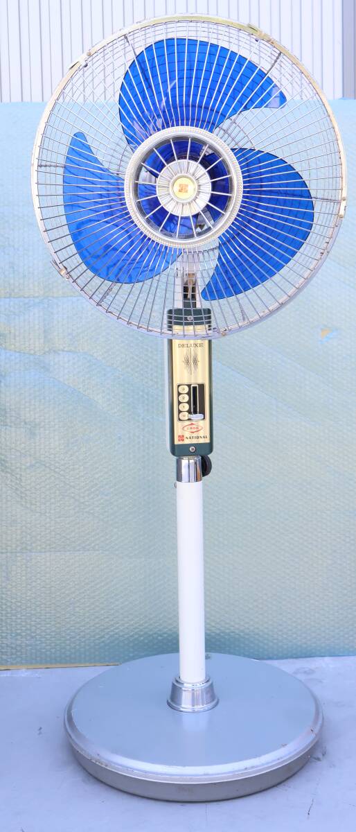 A0348 L National 大型扇風機 当時物 アンティーク F-35VBR 35cm 立体首振 スタンドファン 大型 AC 扇風機 昭和レトロ ナショナル拍卖