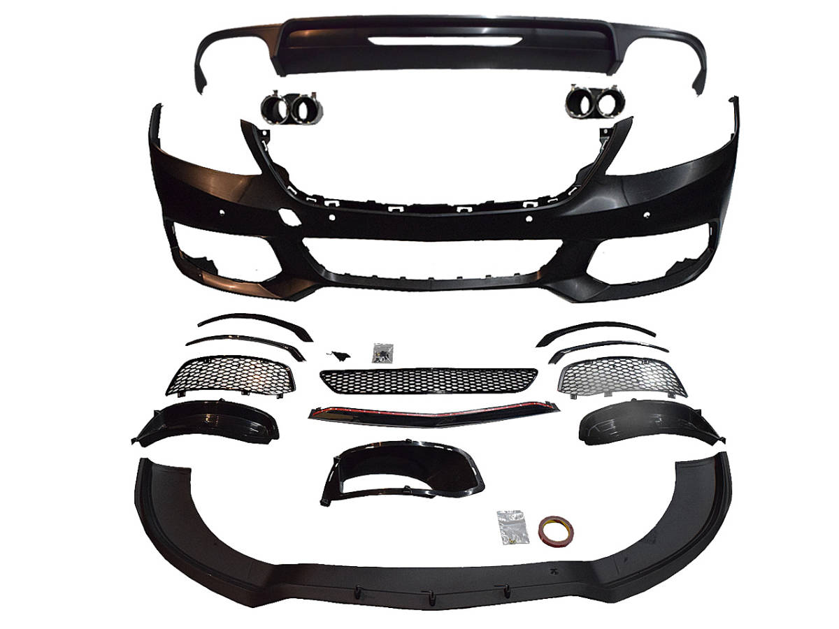 5%OFF!W222 フロントバンパー リップスポイラー リアディフューザー マフラーカッター AMGライン ベンツ Sクラス 国内発送 即納 エアロ拍卖