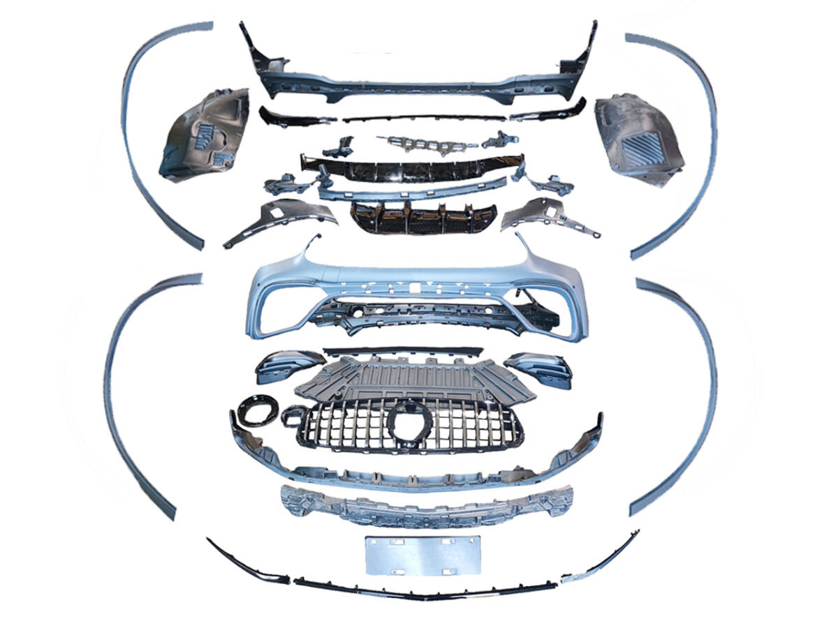 17%OFF!X253 フロントバンパー グリル リアディフューザー フェンダー マフラーカッター GLC63S-type ベンツ GLCクラス SUV AMGライン拍卖