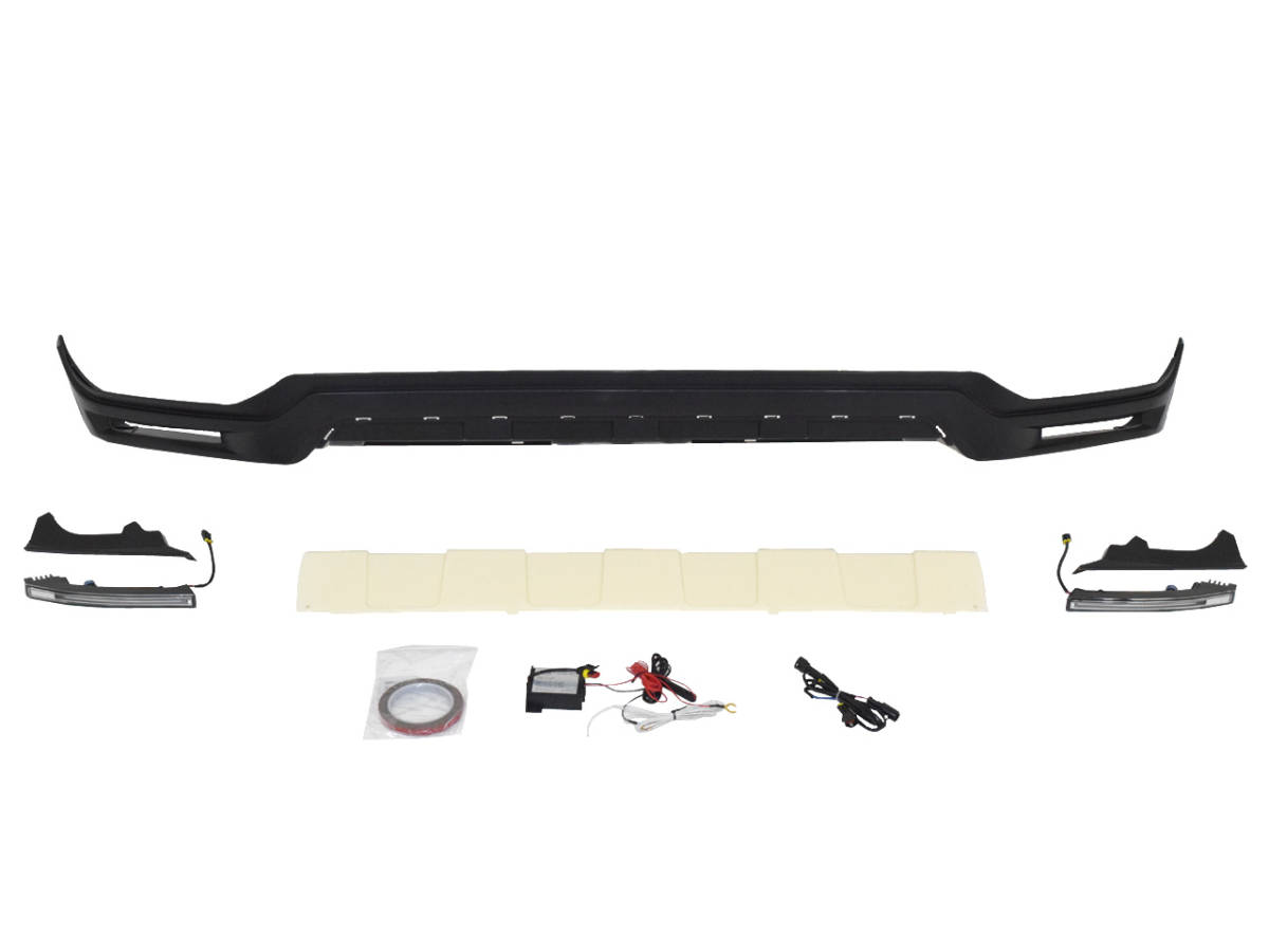 セール!W463A W464 フロントリップスポイラー デイライト G63バンパー対応 ベンツ Gクラス ゲレンデ 国内発送 即納 カスタム エアロ 外装拍卖