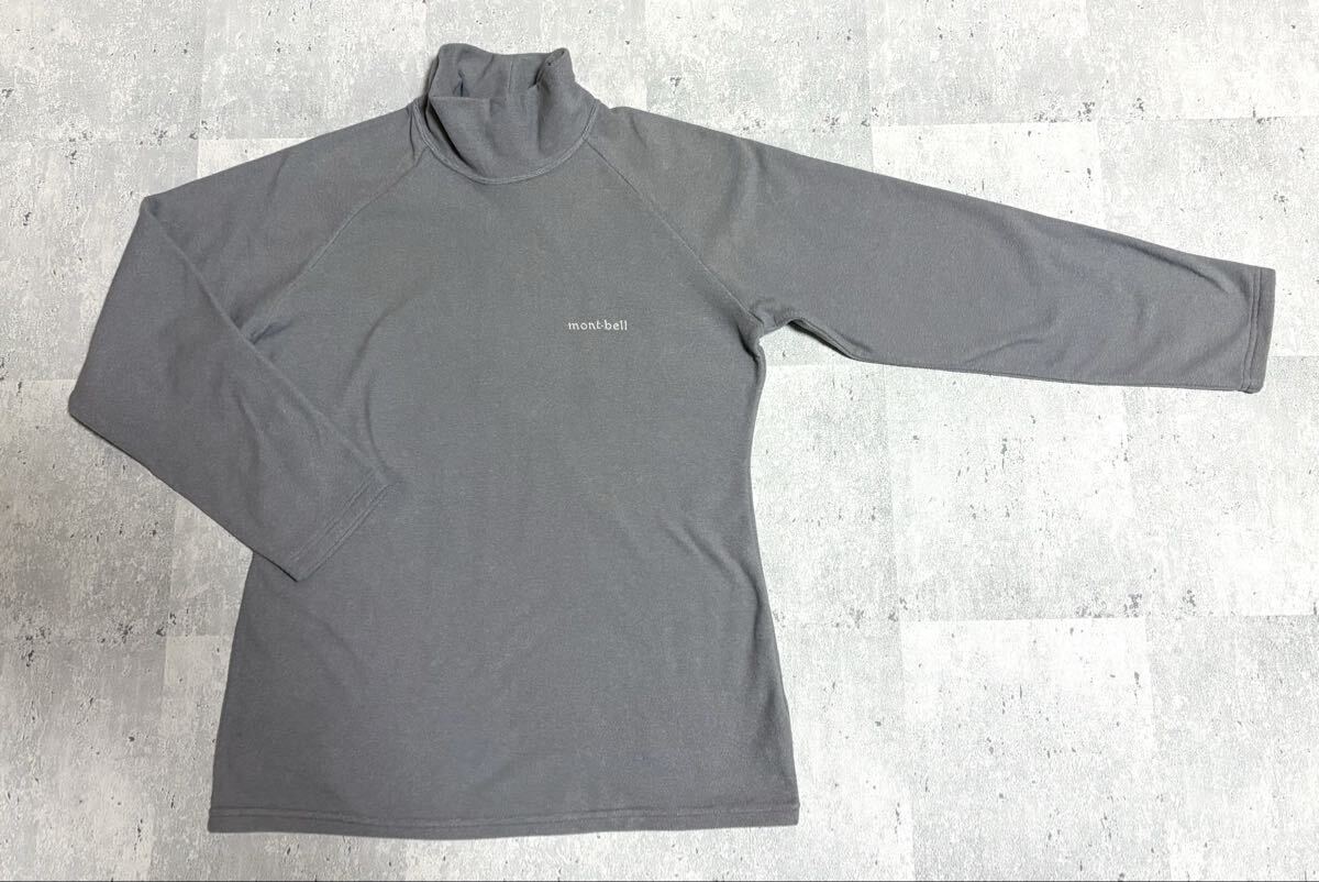 XL mont-bell モンベル フリース ハイネック シャミース グレー拍卖