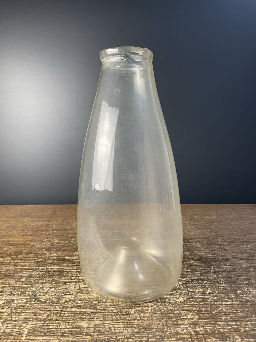 もんどり 硝子 ガラス 気泡 瓶 高さ約24cm 魚捕り ハエ取り 道具古道具 インテリア 置物 びんどう アンティーク レトロ 当時物 A-10拍卖