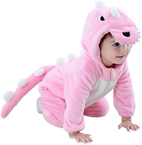 新品 送料無料 子供用 恐竜 きぐるみ ティラノサウルス コスプレ用着ぐるみ ハローイン 100 ピンク拍卖