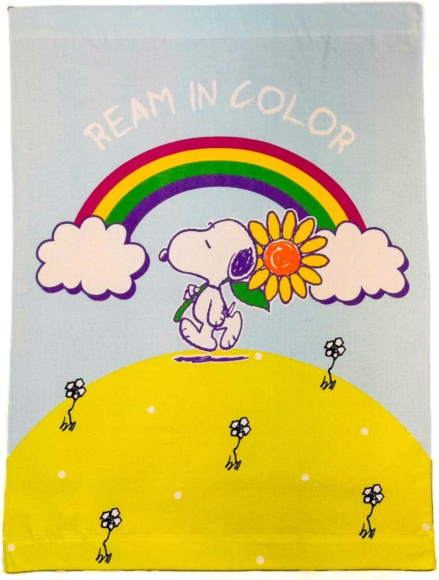 新品 送料無料 スヌーピー】お昼寝ケット タオルケット ブランケット 虹とひまわり 何かと重宝拍卖